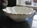 Haviland Limoges Fluted Salad Bowl, Ranson with gold