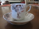 Haviland Limoges Demitasse Cup and Saucer, Old Carnation
