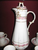 Haviland Limoges Chocolate set with pink roses