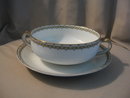 Haviland Limoges Cream soup & underplate, Albany