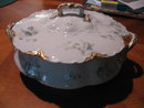Haviland Limoges Round Covered Vegetable with Blue Violets