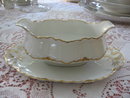 Haviland Limoges Gravyboat, Ranson w/gold, Sch 24