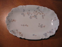 Haviland Limoges Relish dish, blue flowers