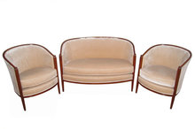 Paul Follot Art Deco Living Room Suite Loveseat & Chairs