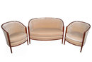 Paul Follot Art Deco Living Room Suite Loveseat & Chairs