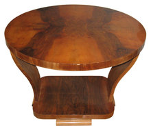 Art Deco Period Figured Walnut Bentwood Side Table