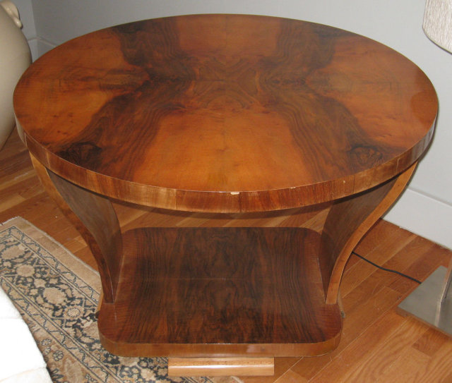 Art Deco Period Figured Walnut Bentwood Side Table