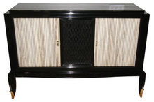 Jean Pascaud Black Lacquered Art Deco Sideboard Buffet