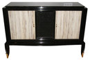 Jean Pascaud Black Lacquered Art Deco Sideboard Buffet