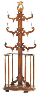 Antique Anglo-Indian Teak Hall Tree