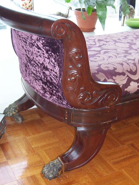 Antique English Colonial Mahogany Day Bed