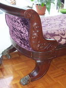 Antique English Colonial Mahogany Day Bed
