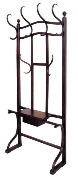 Antique Austrian Bentwood Hall Stand Coat Rack Attributed to Thonet