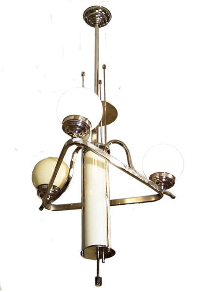 c1940s Vienna Art Deco Electric Chandelier