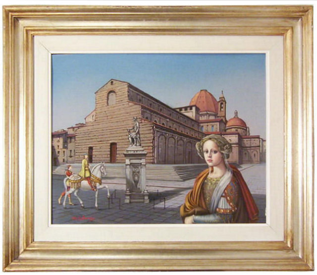 TITO SALOMONI Surrealist Framed Painting