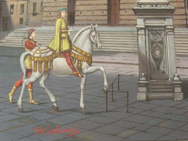 TITO SALOMONI Surrealist Framed Painting