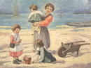 Hungarian JANCSEK Beach Genre Oil Painting