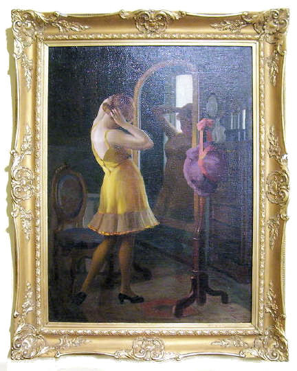 Hungarian EMIL PAP Figural Oil Painting