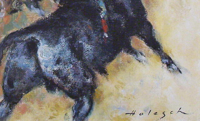 HOLESCH Picador Bullfighter Oil Painting