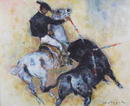 HOLESCH Picador Bullfighter Oil Painting