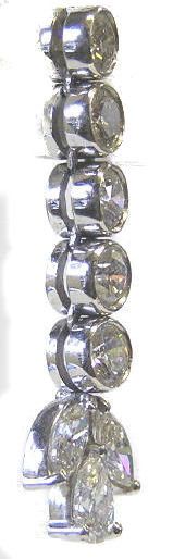 Vintage Platinum & Diamond Earrings 3.8 Carats