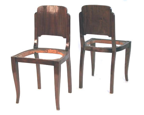 Set 6 Art Deco Mahogany Dining Chairs