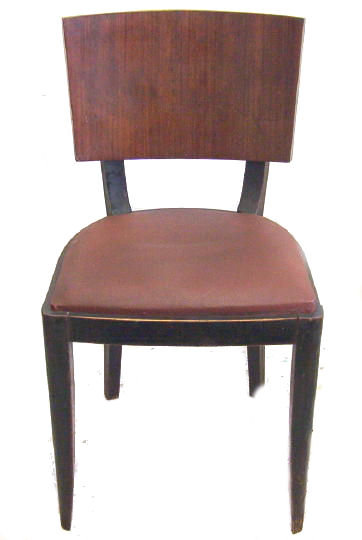 Set 6 French Art Deco Walnut Dining Chairs