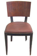 Set 6 French Art Deco Walnut Dining Chairs