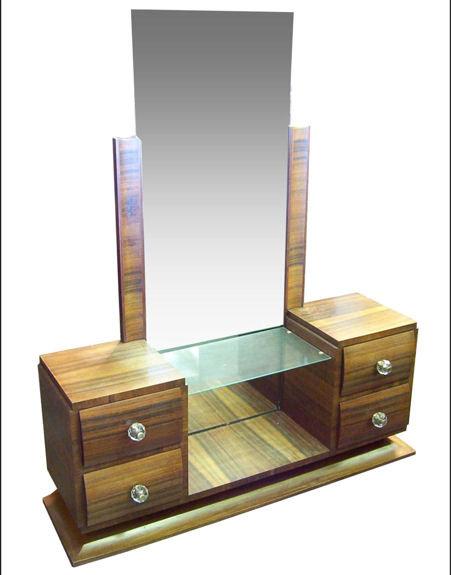 French Art Deco Vanity & Dressing Mirror