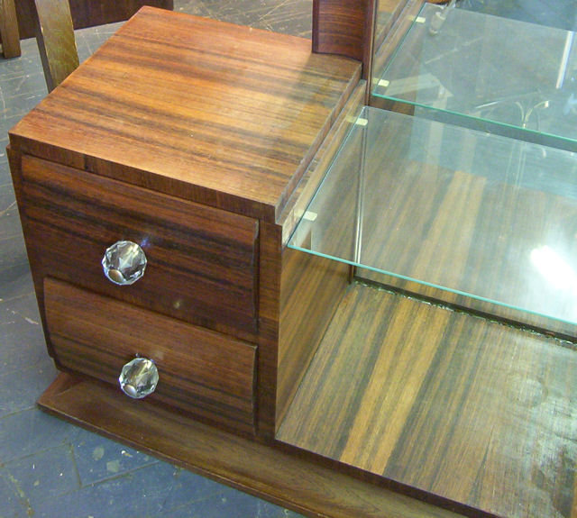 French Art Deco Vanity & Dressing Mirror