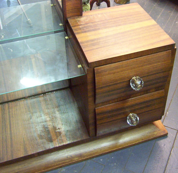 French Art Deco Vanity & Dressing Mirror