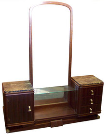 French Art Deco Vanity & Dressing Mirror
