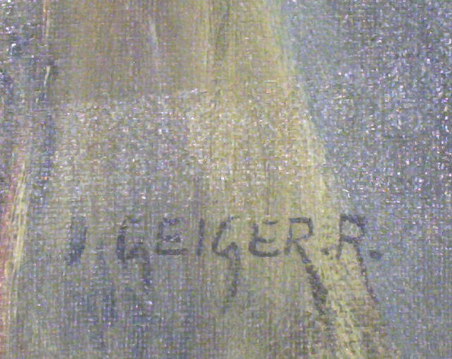 Richard Geiger Signed Tavern Painting