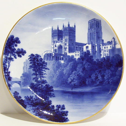 1877 MINTON Durham Cathedral Ceramic Plate