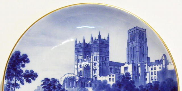 1877 MINTON Durham Cathedral Ceramic Plate
