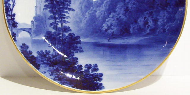 1877 MINTON Durham Cathedral Ceramic Plate