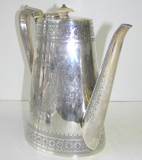 Antique English Mappin Brothers Silverplate Coffee Pot