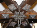 Rustic Wooden & Wrought Iron Chandelier