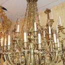 Antique Louis XVI Style 16-Light Bronze Chandelier After Pierre Gouthiere