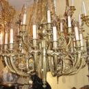 Antique Louis XVI Style 16-Light Bronze Chandelier After Pierre Gouthiere