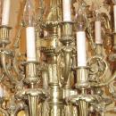 Antique Louis XVI Style 16-Light Bronze Chandelier After Pierre Gouthiere