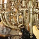 Antique Louis XVI Style 16-Light Bronze Chandelier After Pierre Gouthiere