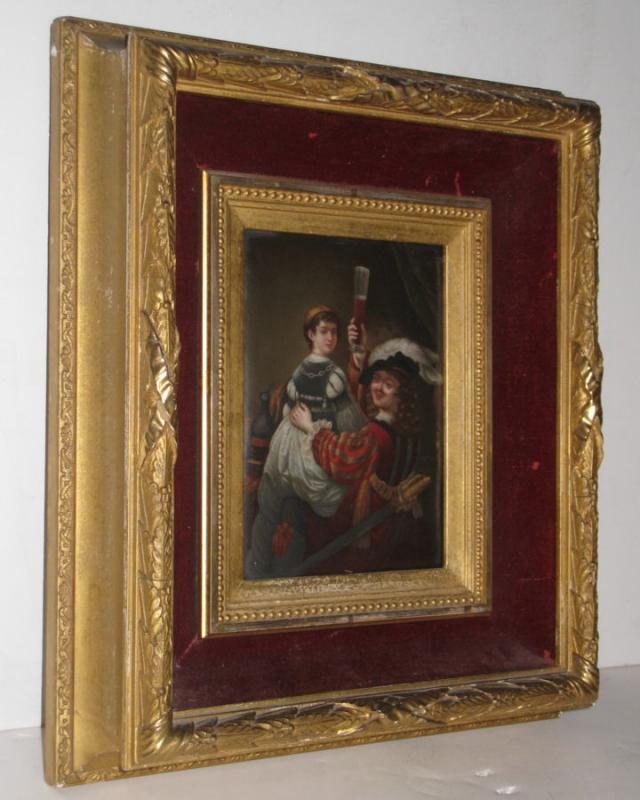 KPM Porcelain Portrait Plaque of Rembrandt & Wife