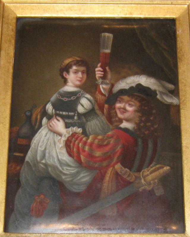 KPM Porcelain Portrait Plaque of Rembrandt & Wife
