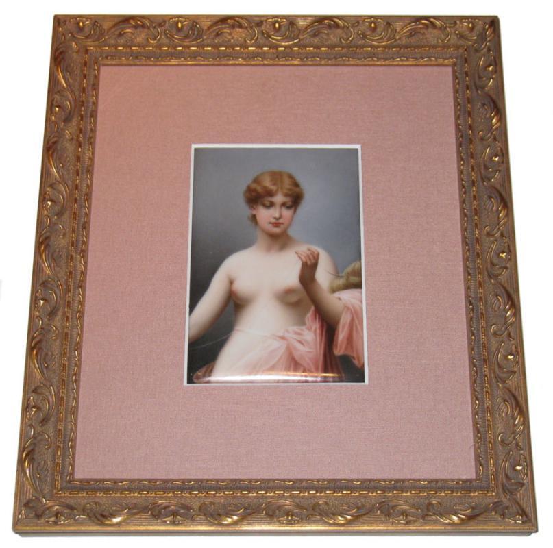 KPM Porcelain Portrait Plaque of Clotho After Paul Thumann