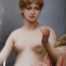 KPM Porcelain Portrait Plaque of Clotho After Paul Thumann