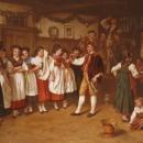 KPM Porcelain Plaque Alsatian German Wedding by Tadra After Vautier