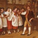 KPM Porcelain Plaque Alsatian German Wedding by Tadra After Vautier
