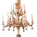 Antique Rococo Revival Figural Berlin Porcelain Chandelier