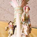 Antique Rococo Revival Figural Berlin Porcelain Chandelier